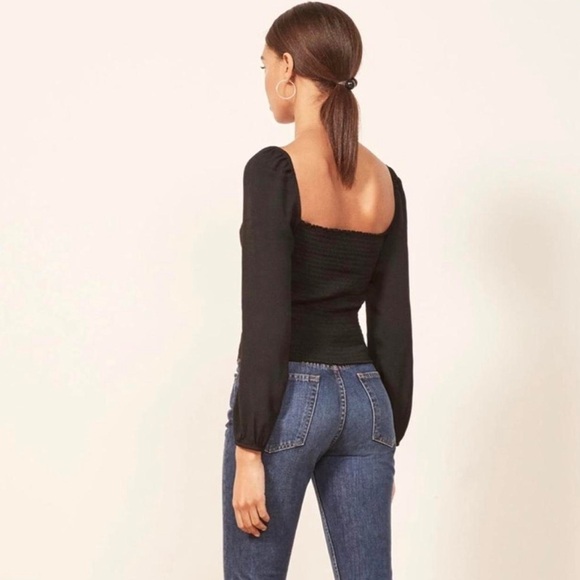 Reformation Black Long Sleeve Yop - Picture 3 of 9